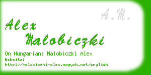 alex malobiczki business card